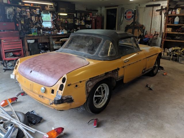 mg mgb tonnau cover soft top - new tires chrome bumpers no reserve auction