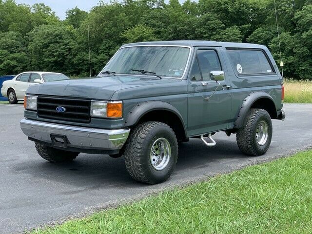 1990 ford bronco custom 4x4 antique ice cold ac nice