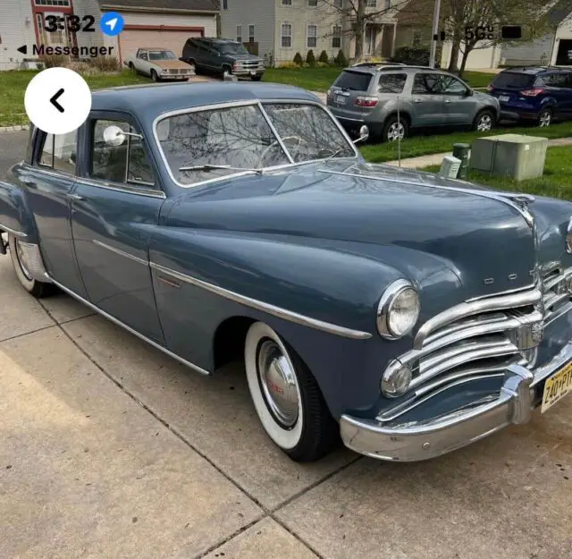 1950 dodge coronet sedan blue rwd automatic chrome