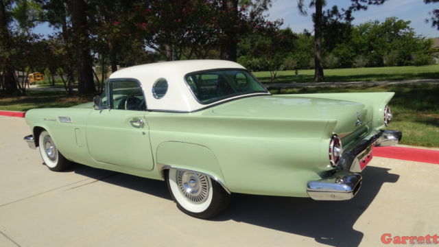 1957 ford thunderbird hardtop convertible 312 willow green & colonial white ht