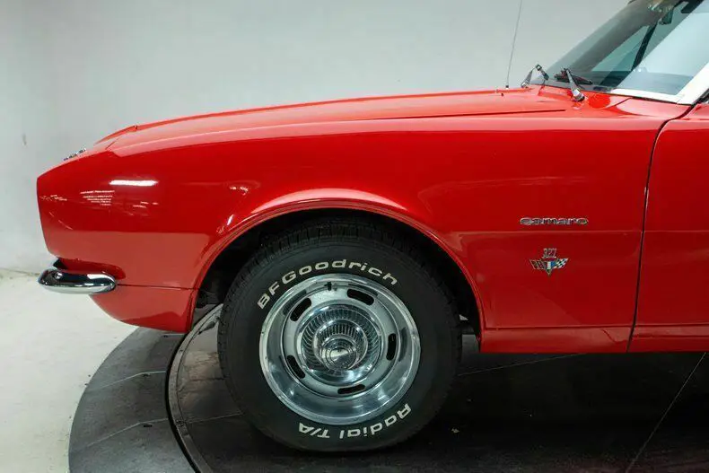1967 chevrolet camaro v8 5.4l automatic convertible bolero red