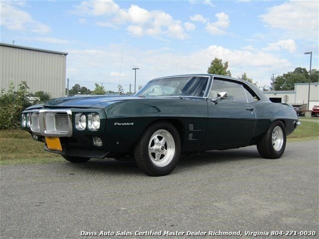 1969 pontiac firebird 1 green coupe automatic