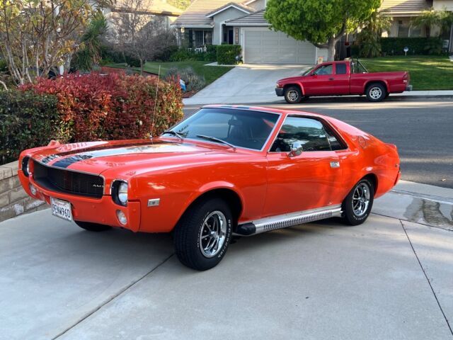 1969 amc amx coupe orange rwd manual