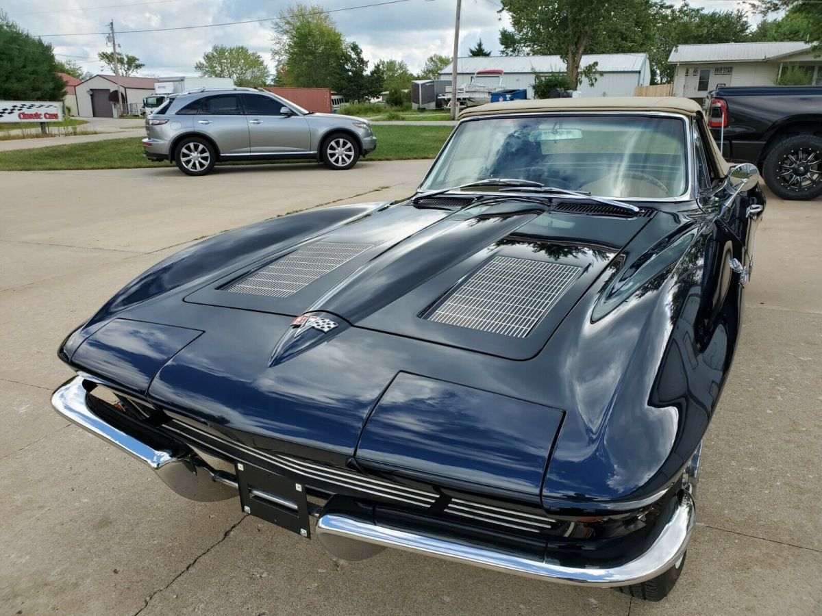 1963 corvette l84 360hp fuelie rare color combo daytona blue on saddle leather