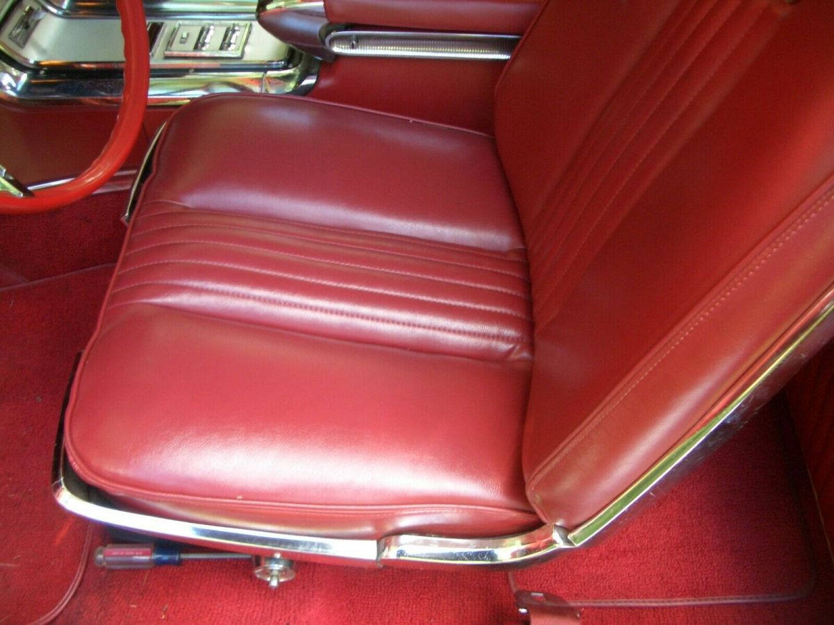 1964 thunderbird, stunning red on red