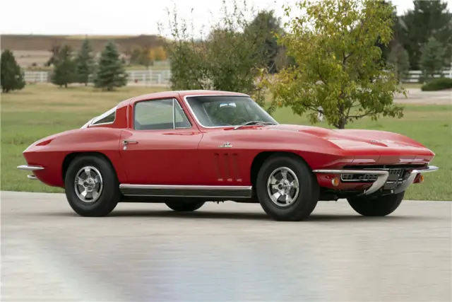 1966 corvette coupe, rally red, 427/390 hp, ncrs top flight & bloomington gold