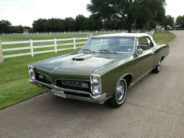 1967 pontiac gto convertible, venduro green poly, 400 4bbl, 335hp, auto, p/s,p/b