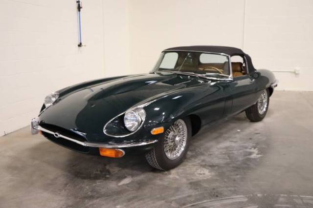 1970 jaguar e-type 0 green convertible i6 4.2l manual 4-speed