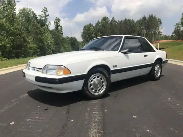 1989 ford mustang 5.0 lx coupe, only 24k miles, white, 5 spd, one owner!