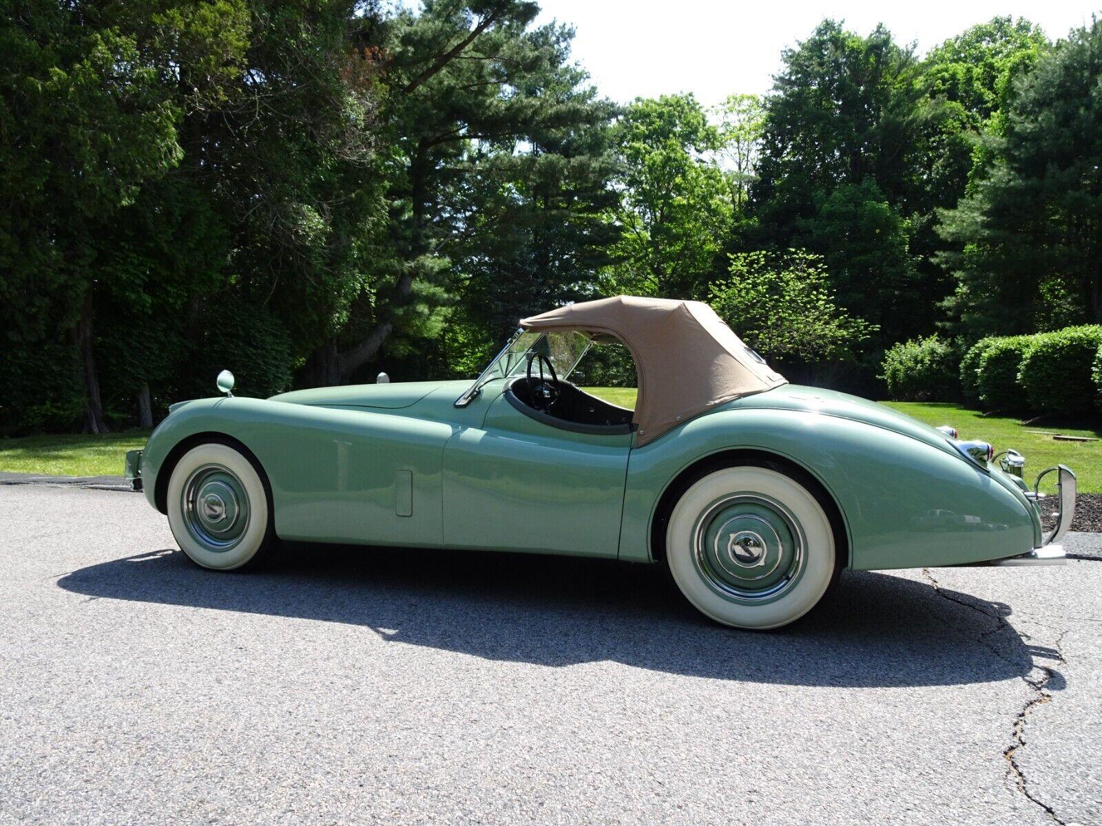 1953 jaguar xk 120 81896 miles pastel green
