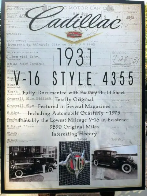 1931 v16 series 452-4355 imperial cabriolet