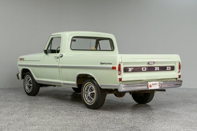 1971 ford f100 2132 miles seafoam green pickup truck 302ci 3-spd manual on colu