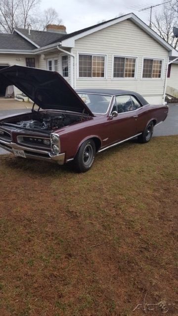 1966 pontiac gto manual rwd coupe, keystone mag wheels, new radiator
