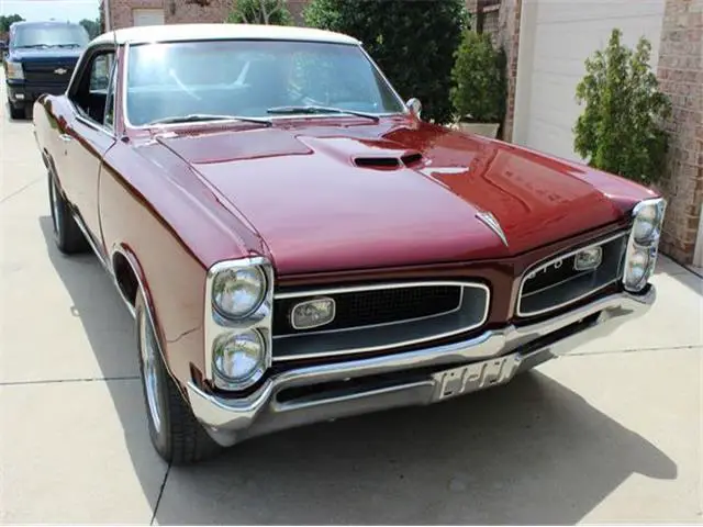 1966 pontiac gto 0 miles vintage burgundy hardtop 283 manual