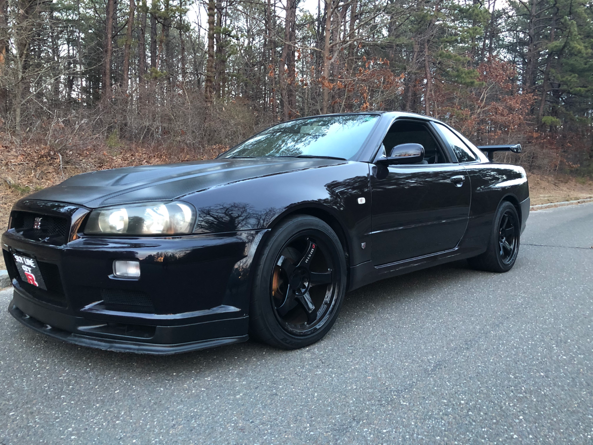 1999 midnight purple ii nissan skyline gt-r v-spec