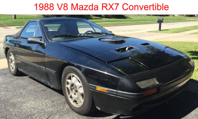 v8 fc mazda rx7 convertible auto sbc 305 runs & drives needs finishing titled