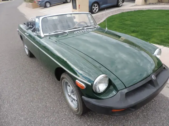 1977 mgb, british racing green, 57k original miles, classic rust free mgb