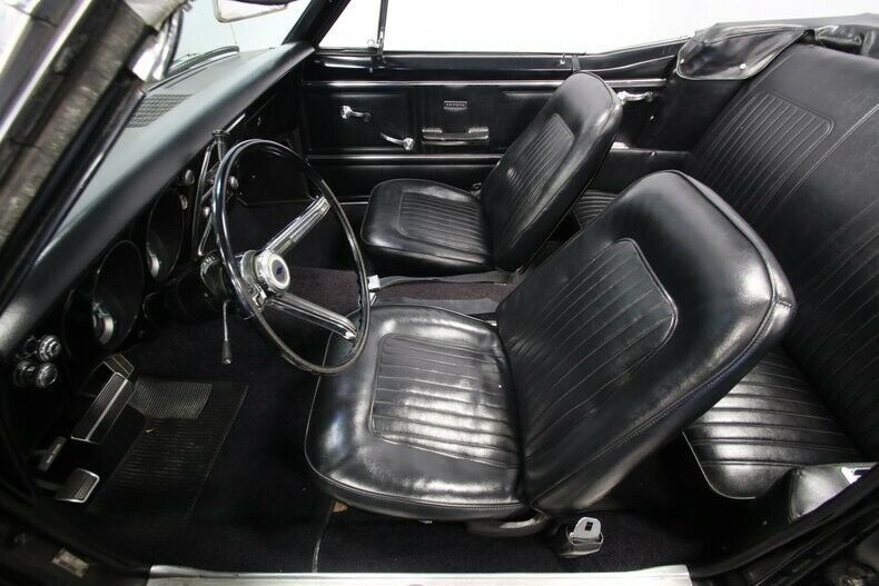 classic vintage chrome chevy rag drop top triple black white bumble bee stripe