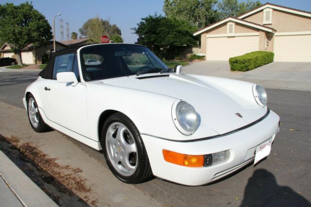 1990 porsche 911 carrera 2 89k miles grand prix white convertible h6 3.6l manual
