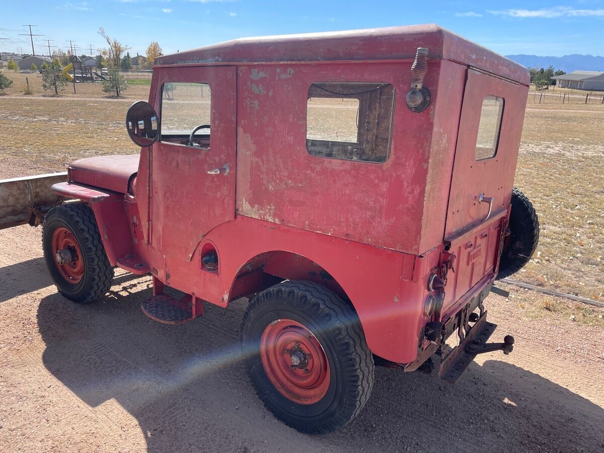 1950 jeep cj 3a convertible red 4wd manual cj-3a