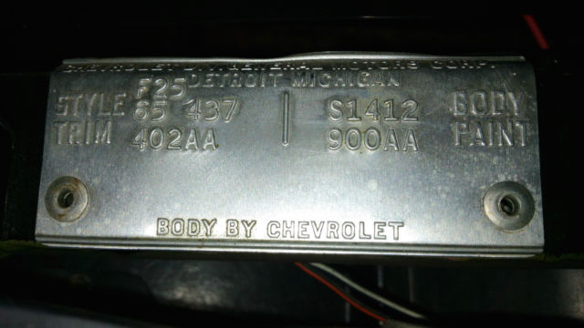 1965 chevrolet corvette black/black base engine - high option car