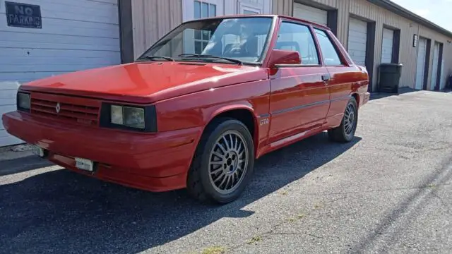 1987 renault alliance sedan red fwd manual gta