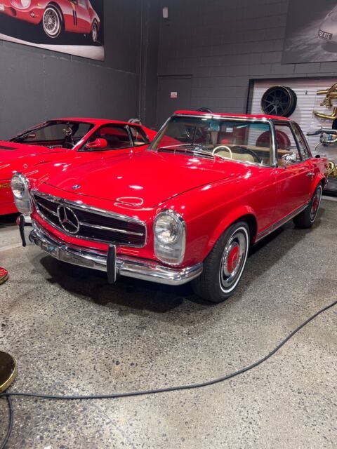 1966 mercedes-benz 230 sl convertible red rwd manual