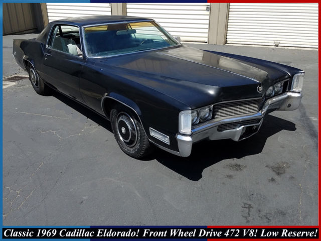 rare 1969 cadillac eldorado coupe! 472 v8 front wheel drive classic! low reserve