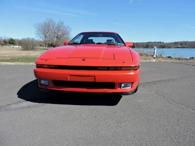 red toyota supra, non-turbo, manual transmission, babied!