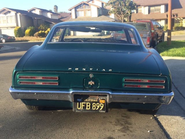 1967 pontiac firebird 326 v8 auto original owner ca black plates