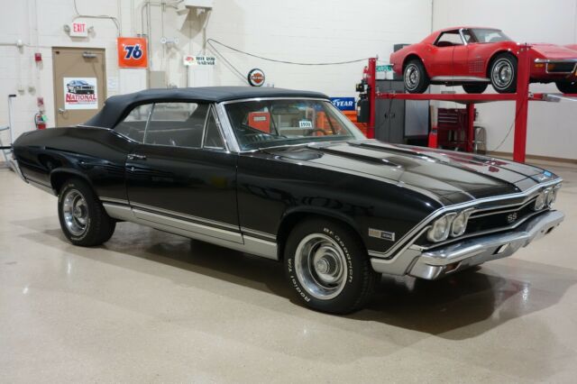 1968 rare factory ss, a/c, 4 whl disc brakes, triple black, big block, 4 speed