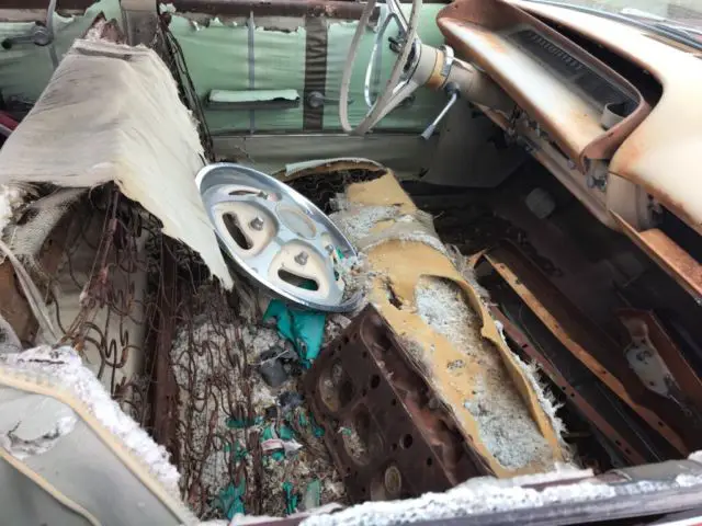 1964 red chevrolet impala 4 door for parts, no body rot!