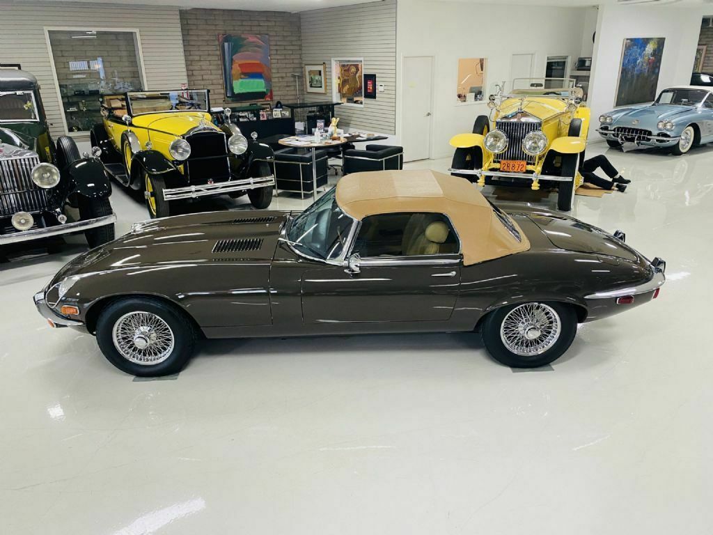 1972 jaguar xke 40000 miles sable brown roadster