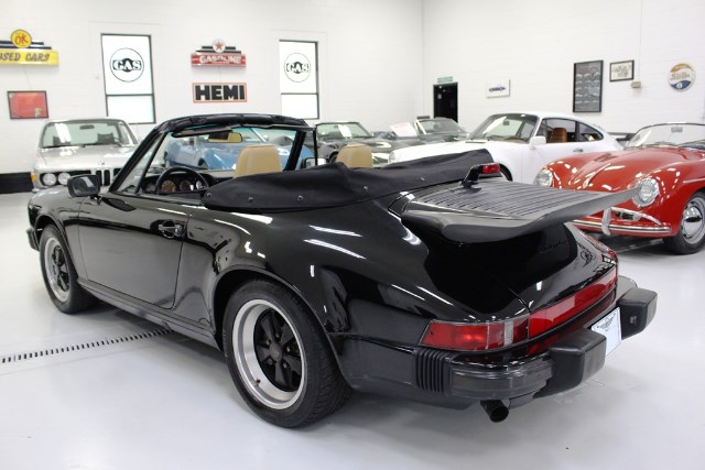 1989 porsche 911 carrera cabriolet 73628 miles black 3.2l l6 sohc 12v manual