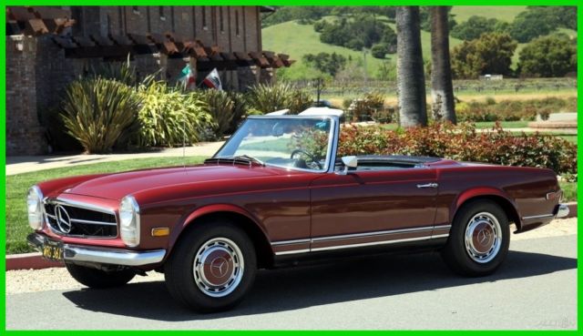 "survivor" garaged 280sl pagoda black cal plates orig fenders/floors beautiful!