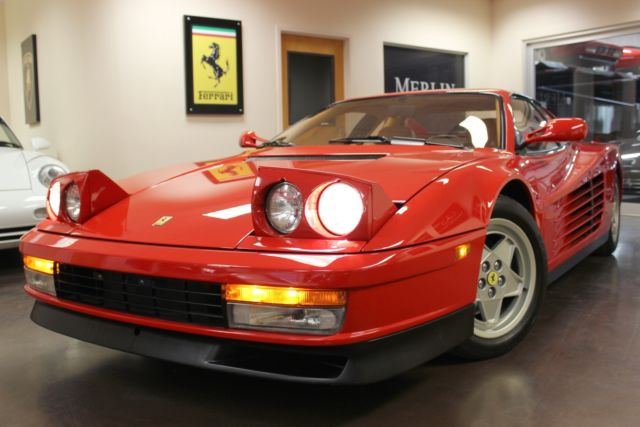 used 1990 ferrari testarossa red coupe 2-dr 4.9l h12 dohc 24v 5-speed manual