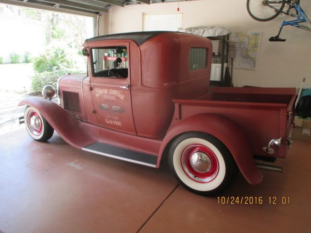1930 ford pickup was a sedan making it a extended cab street rod frame stretched