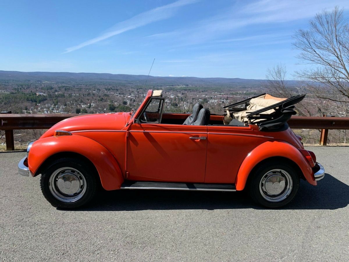 1971 vw karmann super beetle convertible --- flat windshield super --- rare!!!