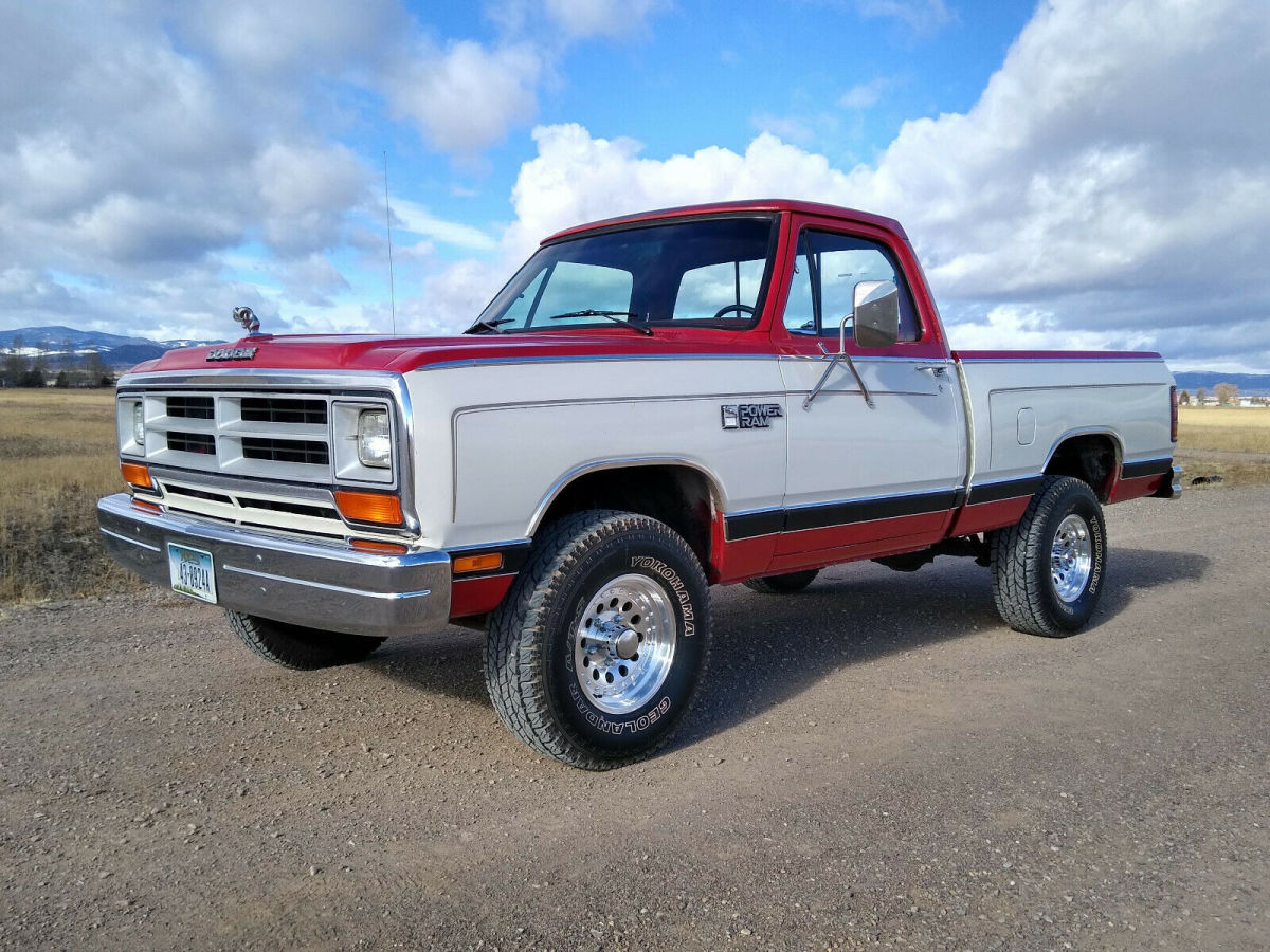1986 dodge w-100 ram power wagon short box 4x4 high desert survivor barn find nr