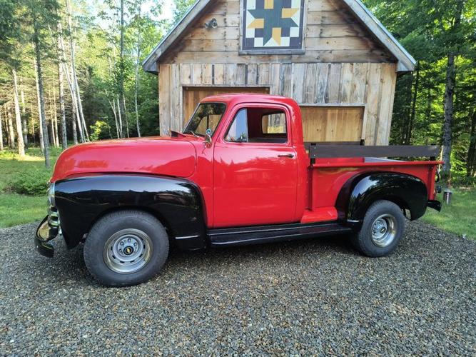 restored 1953 chevrolet 3100 half-ton pickup in new vineyard, maine