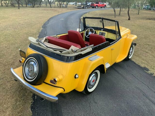 1948 willys jeepster 302 v8, ps, pb, auto 14647 miles michigan yellow jeep 302 v