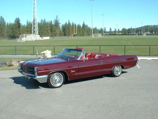 1966 pontiac catalina convertible! pristine condition! 389 v8, burgundy in color