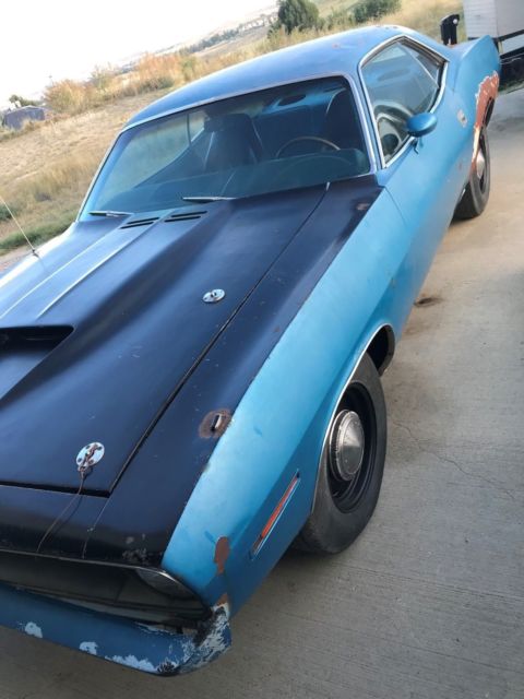 real 1970 cuda 383 console a/t with rare elastomeric front bumper
