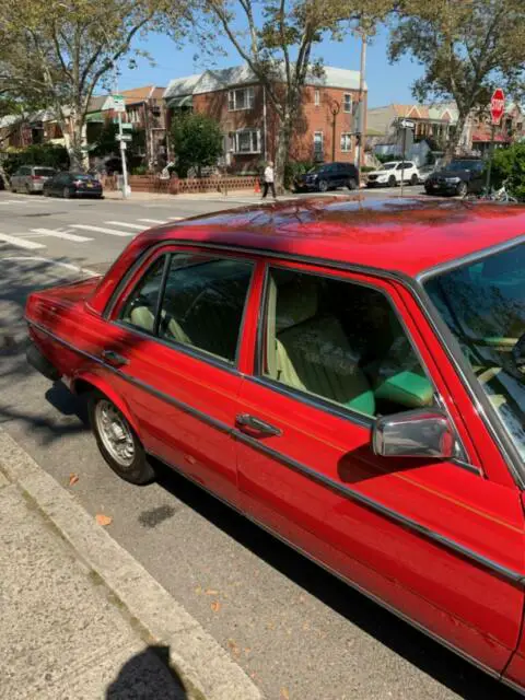 1985 mercedes-benz 300 turbo deisel 4 door (german car) red beauty