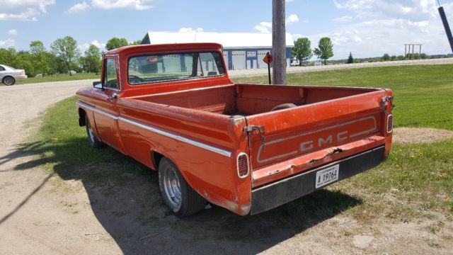1965 gmc pickup big back window big block motor
