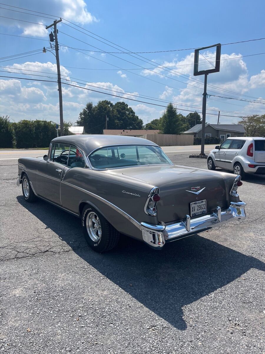 1956 chevrolet 210 coupe grey rwd automatic 210