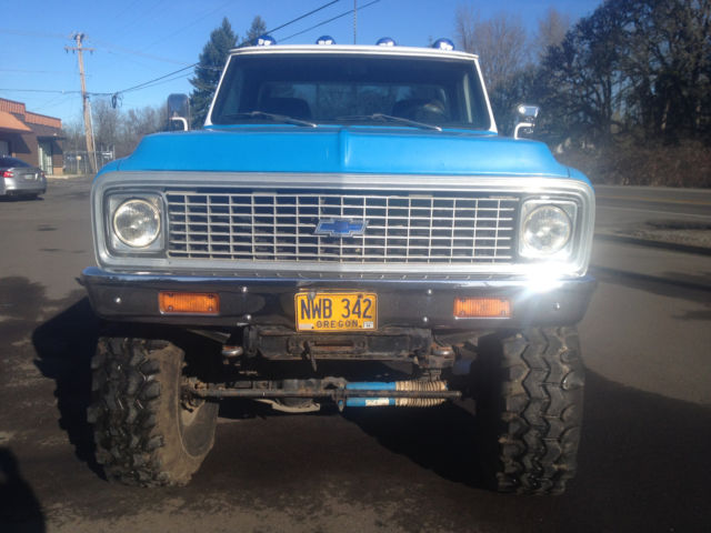 1972 chevrolet c/k pickup 2500 k20 custom/20 396 big block 4 speed! lifted!