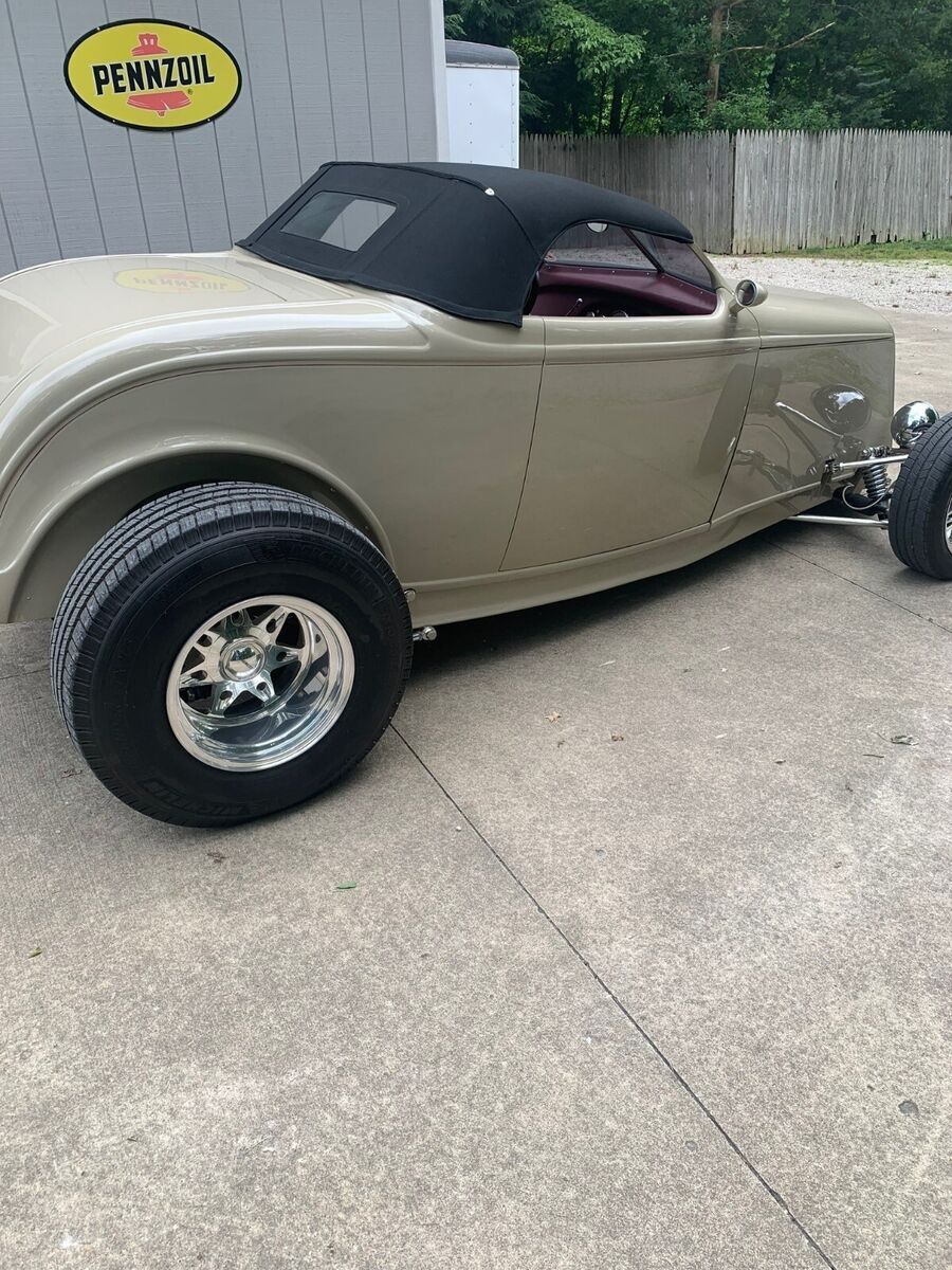 1932 ford roadster, ca custom, classic, tan, removable roadster top