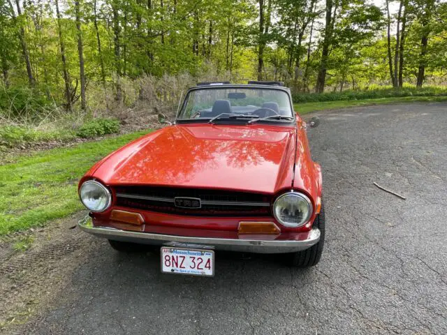 1972 triumph tr 6 convertible red rwd manual