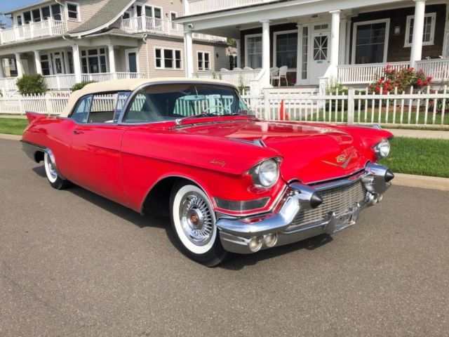 1957 cadillac eldorado barritz convertible red rare 1800 made!